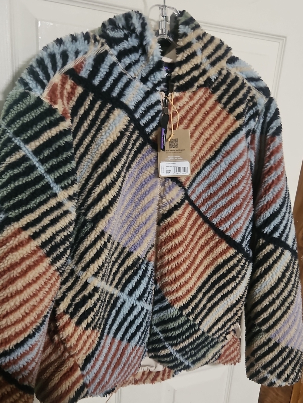 Patagonia Lunar Dusk Hoodie: RAINFALL QUILT: DARK NATURAL: NEW WITH TAGS:SIZE XS